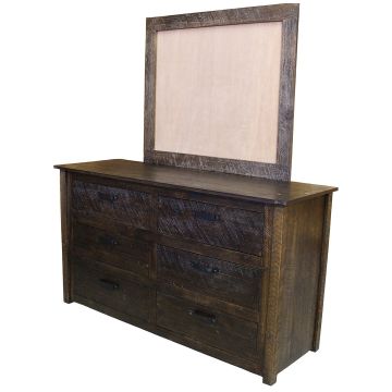 Rustic Mill Barnwood 6 Drawer Dresser