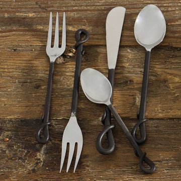 Rustic Forged Loop 5 Piece Place Setting