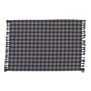 Rustic Navy Plaid Cloth Placemats