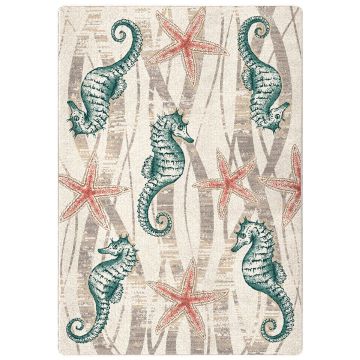 Seaweed Seahorse Rug - Mineral