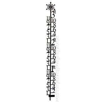 Wrought Iron 3ft Snowflake Snow Gauge