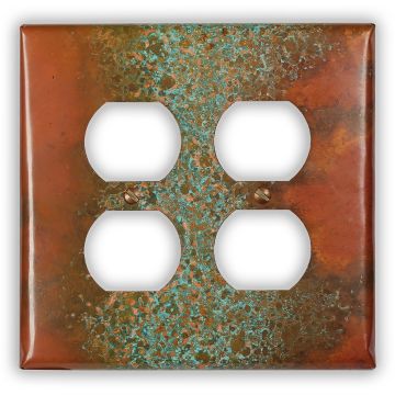 Sierra 2 Outlet Copper Switch Plate