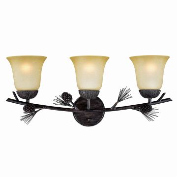Sierra 3-Light Black Walnut Vanity Light