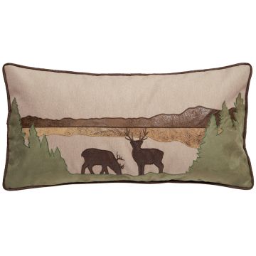 Deer Scene Pillow