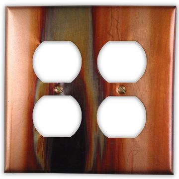 Stellar 2 Outlet Copper Switch Plate