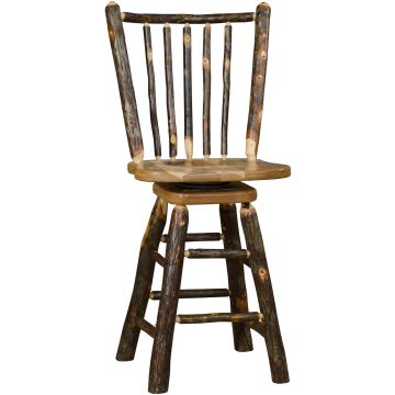 Hickory Stick Back Barstool