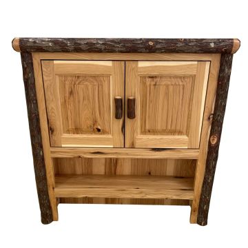 Real Hickory Over the Toilet Cabinet in Clear