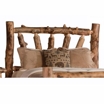 Sunburst Aspen Log Headboard
