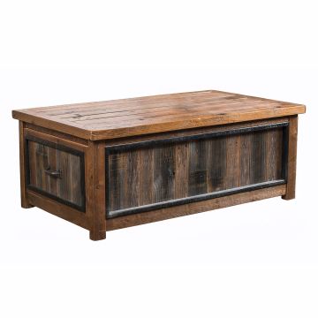 Timber Frame 2 Drawer Reclaimed Barn Wood Blanket Chest