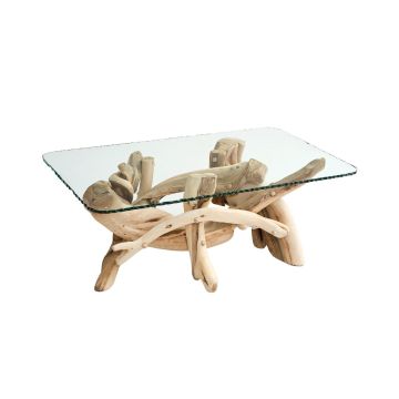 Rustic Organic Driftwood Coffee Table--Natural (unfinished)