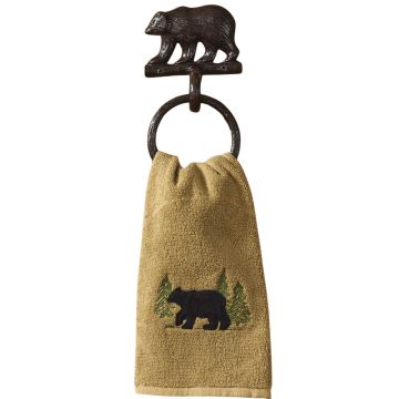 Cast Towel Ring Bear Hook