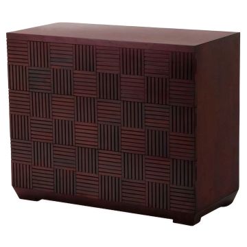 Urban Rustic Mahogany Three Drawer Chest