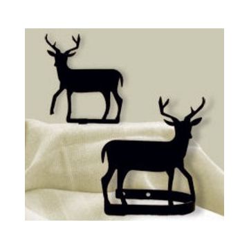 Wrought Iron Deer Curtain Tie Backs