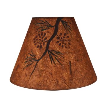 Rustic Charred Pine Branch Lampshade