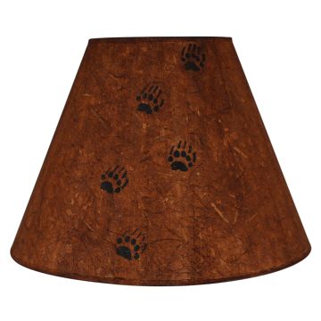 Rustic Bear Track Burnt Umber Streak Lampshades