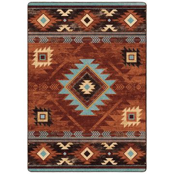 Whiskey River Rug - Rust