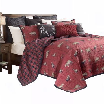Woodland Plaid Reversible Quilt Set