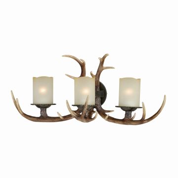 Yoho 3-Light Antler Black Walnut Vanity  Light