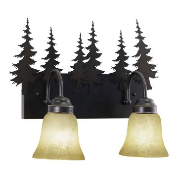 Yosemite 2-Light Tree Burnished Bronze Vanity Light