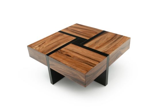 Ebony Mahogany & Golden Walnut 4 Drawer Coffee Table
