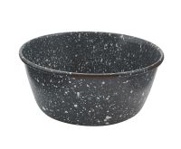 Rustic Gray Granite Enamel Soup Bowl