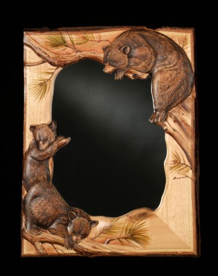 Hand Carved Mirror