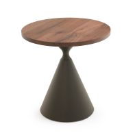 Modern Pendant Hardwood End Table - Black Walnut Top - Natural Clear Finish