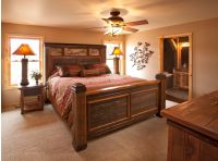 Barn Wood Bed with Forged Branches
