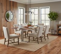 Modern Live Edge Dining Table: Some lifestyle images are created with AI for visualization purposes. Crafted from natural solid wood, each piece is unique and will vary.