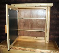 Log vanity cabinet