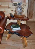 Rustic Two Tier Side Table