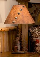 Cowboy at Campfire Lamp