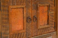 Custom Made Barn Wood Sideboard with Copper Top