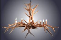 8 Light Inverted Elk Antler Spider Chandelier