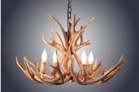 4 Light Mule Deer Antler Chandelier