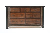 Western Woods 7 Drawer Rustic Reclaimed Dresser
