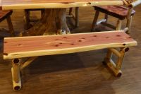 Red Cedar Slab Bench
