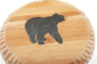 Rustic Carved & Painted Bear Bar Stools