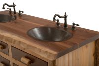 Black Walnut & Rustic Aspen Vanity - Stained