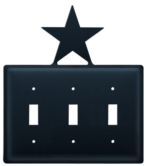 Wrought Iron Star Triple Switch Cover