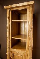 Cedar Lake Rustic Log Linen Closet in Honey Finish