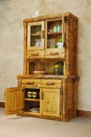 Yellowstone Rustic Aspen Log 2 Bay Buffet & Hutch | Honey finish