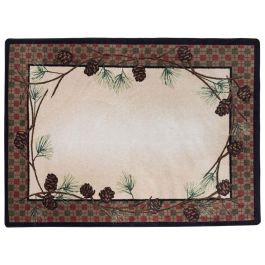 Delicate Pines Rustic Entry Rug
