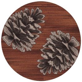 Courting Pine Cones Area Rug - Cabin Rugs