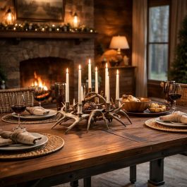 Rustic Deer Antler Candle Tree