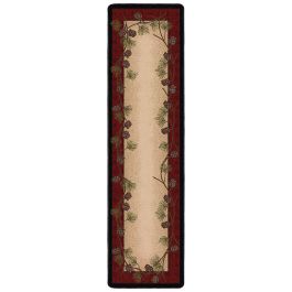 Delicate Pines Rustic Runner Rug