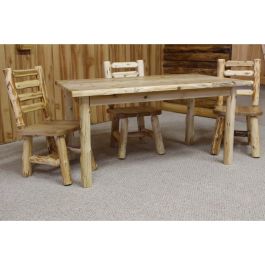 Rustic Cedar Log 4 Post Dining Table