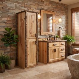 Real Hickory Linen Closet