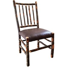 Hickory Stick Back Chair with Fabric Seat
