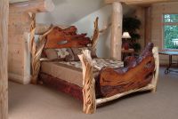 Rustic Log Bed Floor Example